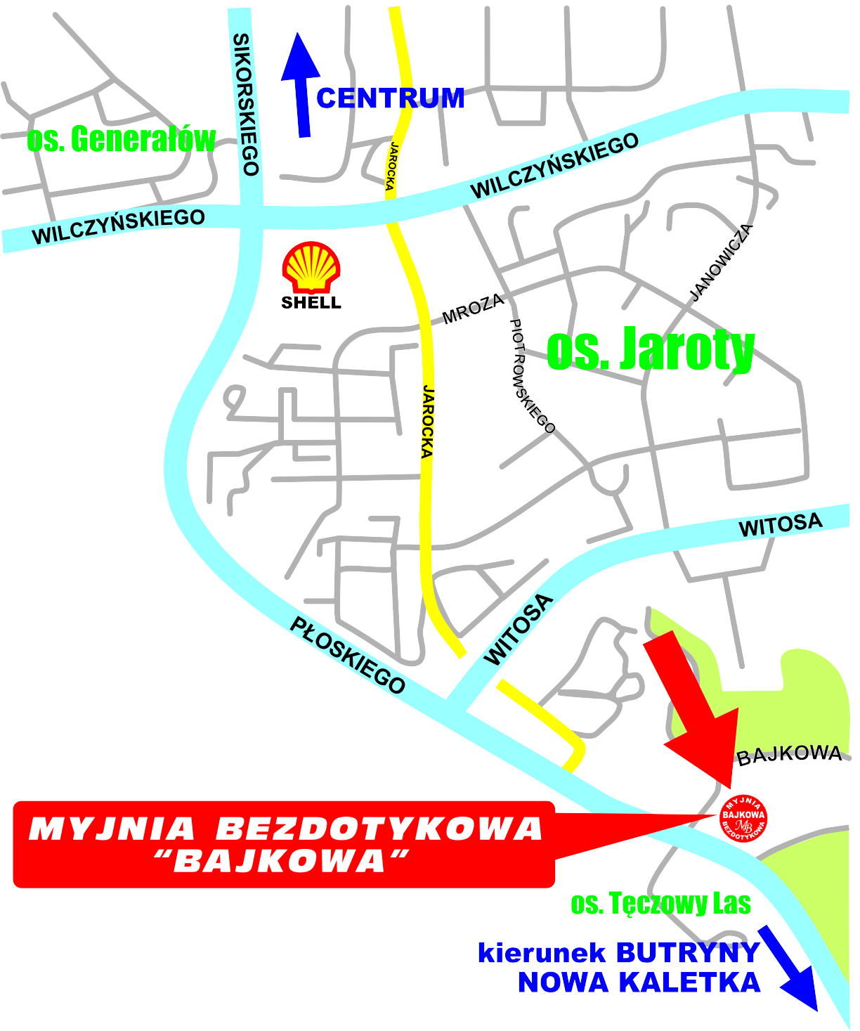 mapa dojazdu